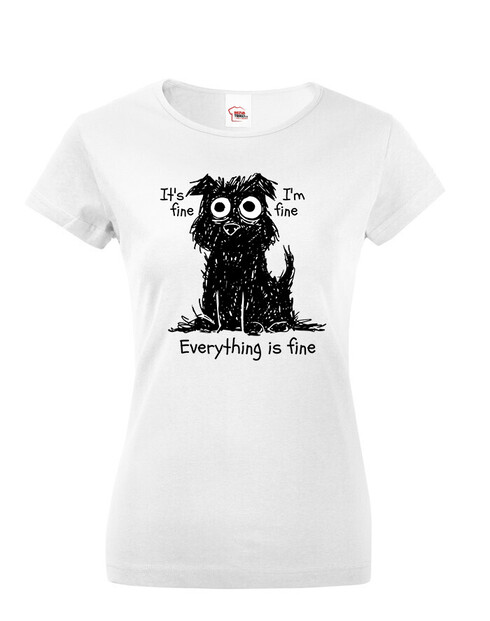 Dámské tričko Pes ve stresu