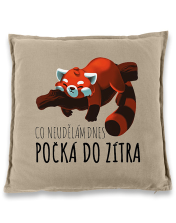 Polštář s pandou červenou Co neudělám dnes