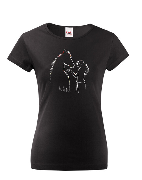 Dámské tričko Dívka a kůň