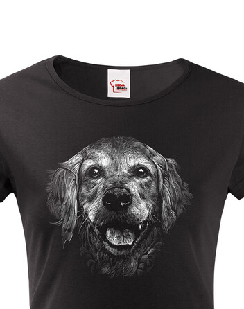 Dámské tričko Zlatý retrívr