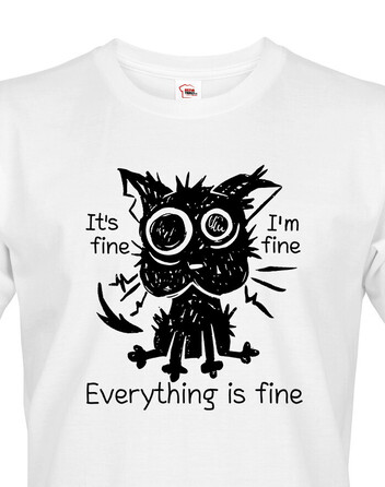 Pánské tričko Kočka ve stresu