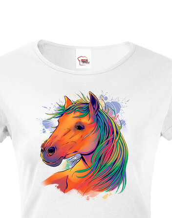 Dámské tričko Barevný kůň