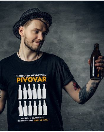 Pánské tričko s pivním potiskem Nikdy jsem nevlastnil pivovar