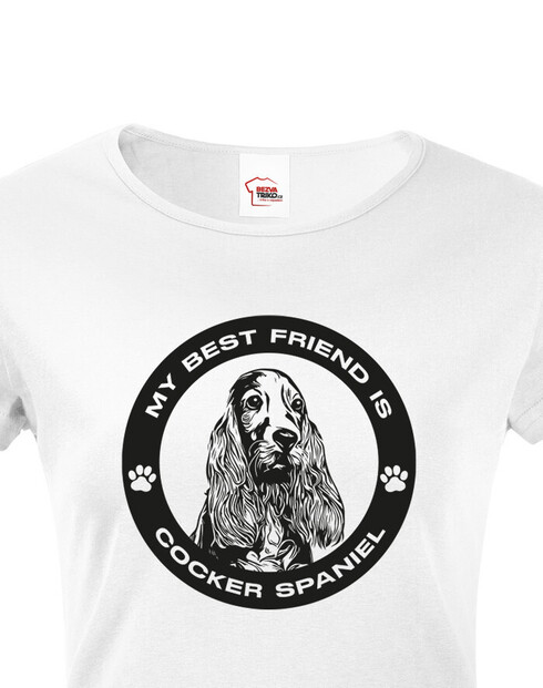 Dámské tričko Kokršpaněl kulatý motiv