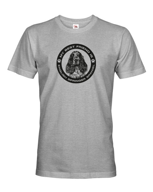 Pánské tričko Anglický špringršpaněl kulatý motiv
