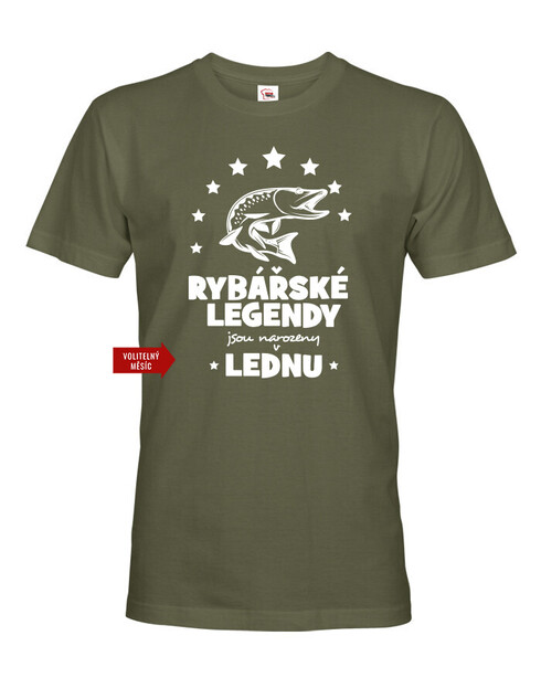 Pánské tričko pro rybáře k narozeninám Rybářské legendy