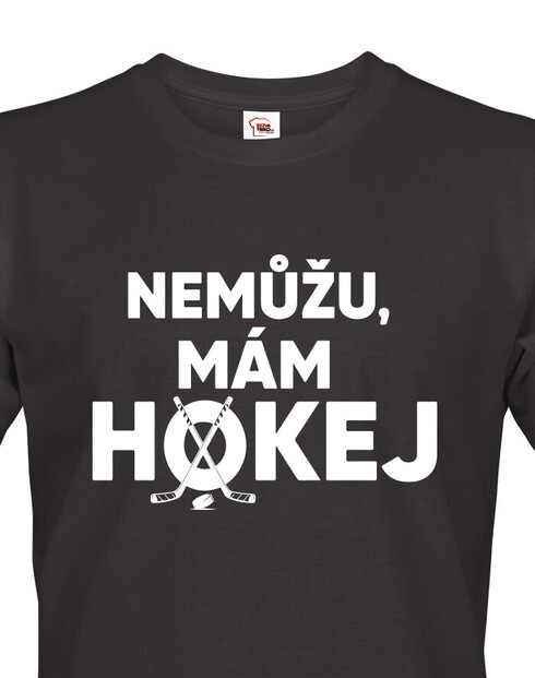 Pánske tričko Nemůžu, mám hokej