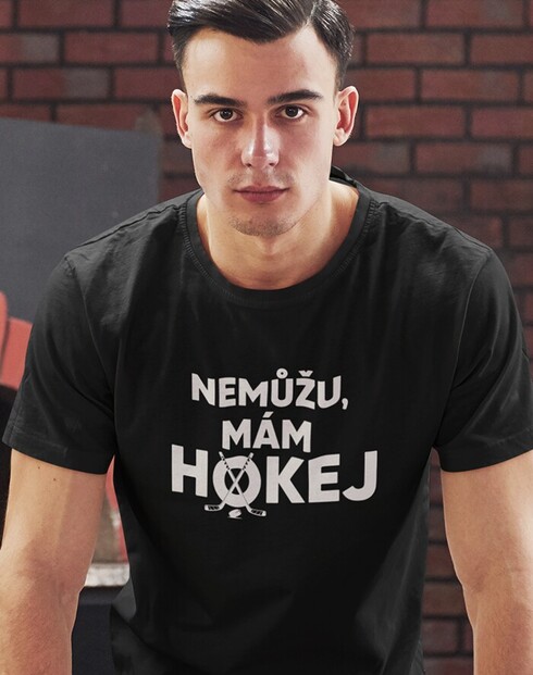 Pánske tričko Nemůžu, mám hokej