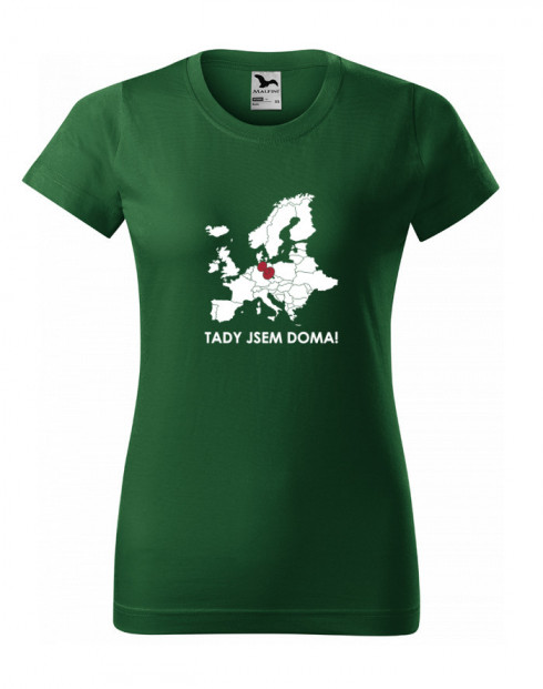 Dámské triko pro cestovatele Tady jsem doma
