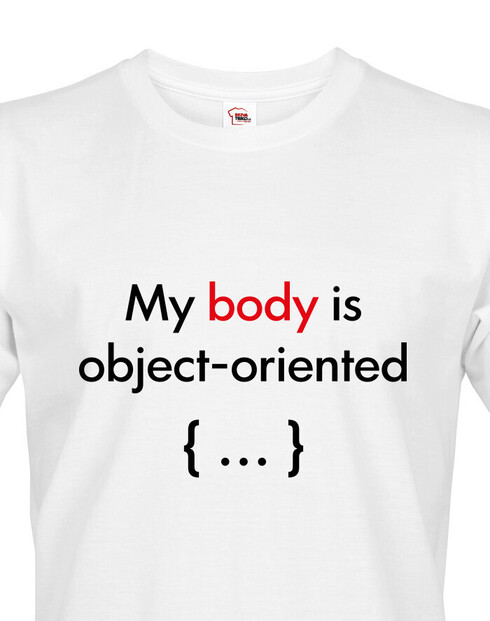 Pánské tričko pro programátory My body is object oriented