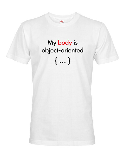 Pánské tričko pro programátory My body is object oriented