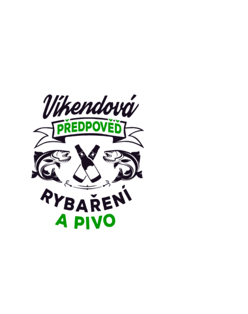 Nerezový hrnek s karabinou Víkendová předpověď rybaření a pivo