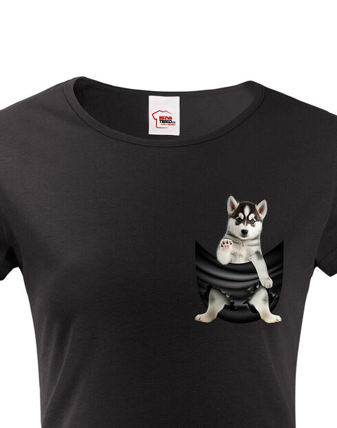 Dámské tričko Husky v kapsičce