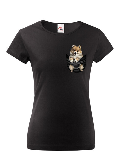 Dámské tričko Pomeranian v kapsičce