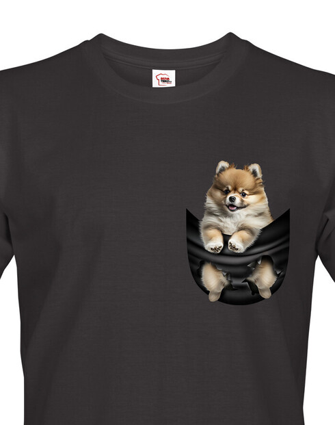 Pánské tričko Pomeranian v kapsičce
