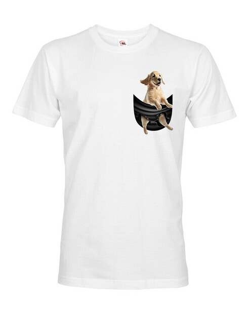 Pánské tričko Zlatý retrívr v kapsičce