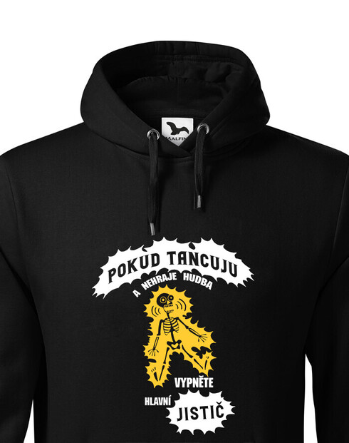 Mikina pro elektrikáře - Pokud tancuju a nehraje hudba, vypněte jistič