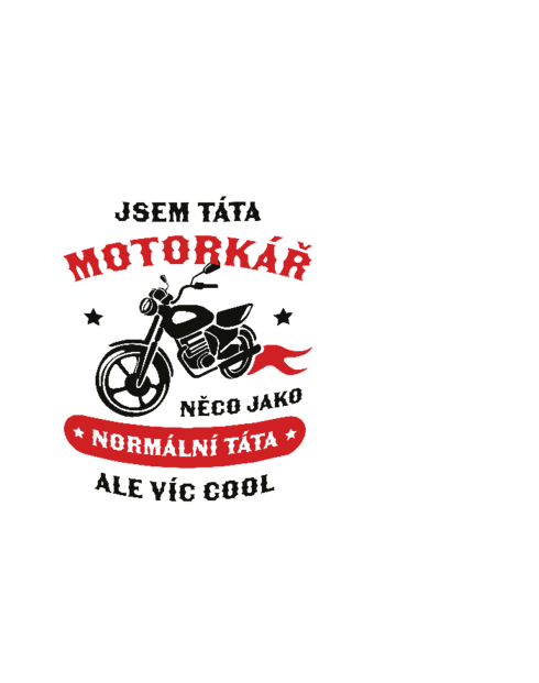 Nerezový hrnek s karabinou Táta motorkář