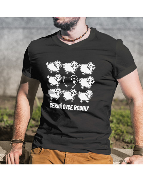 Pánské tričko černá ovce rodiny
