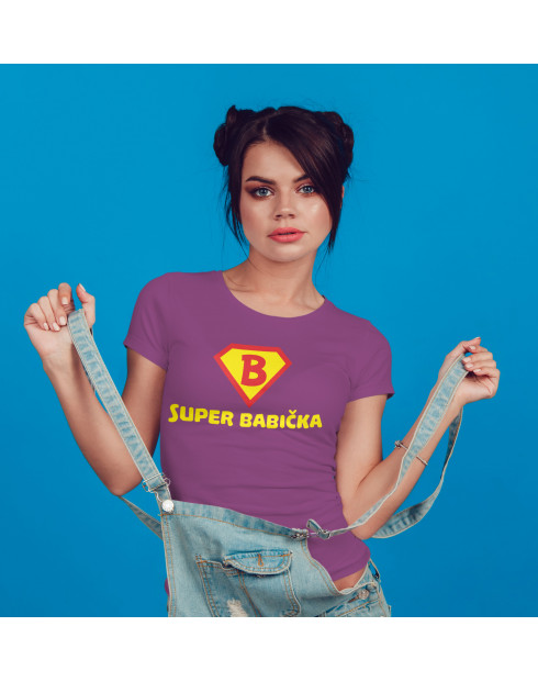 Trička s potiskem Super Babička