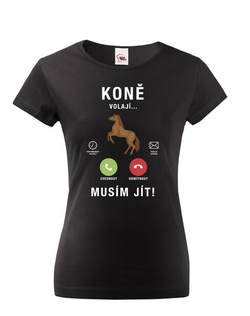Dámské tričko Koně volají...