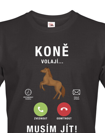 Pánské tričko Koně volají...