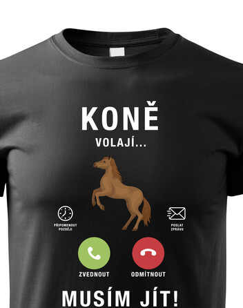 Dětské tričko Koně volají...