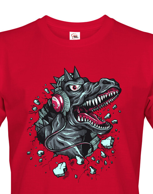 Pánské tričko Dino sluchátka