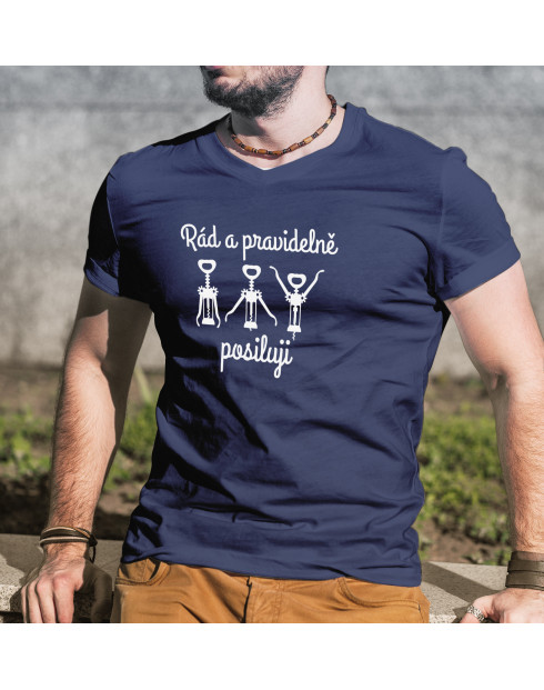 Pánské tričko rád a pravidelně posiluji