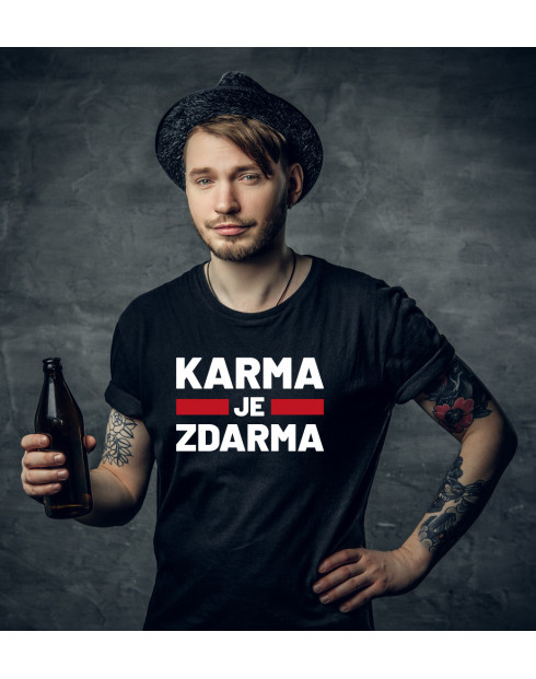 Pánské tričko Karma je zdarma
