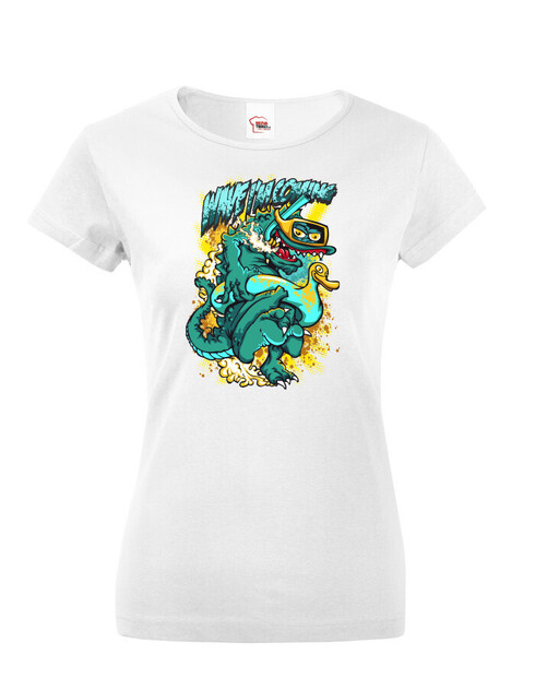 Dámské tričko Vtipný krokodýl