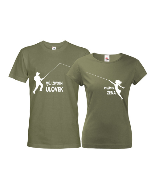 Párové tričko pro rybáře Životní úlovek - rybářova žena