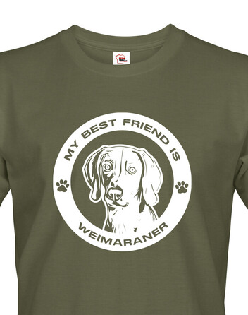 Pánské tričko Vymarský ohař kulatý motiv