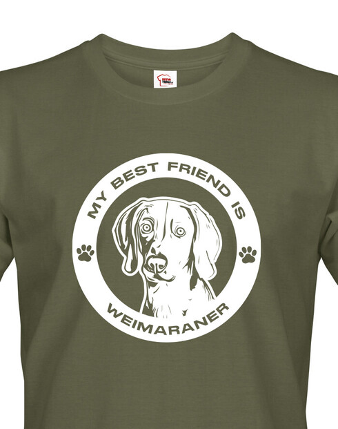 Pánské tričko Vymarský ohař kulatý motiv