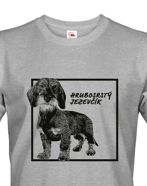 Pánské tričko Hrubosrstý jezevčík