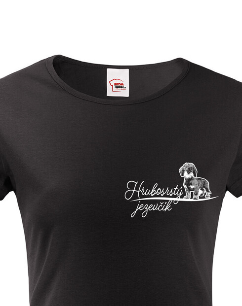 Dámské tričko Hrubosrstý jezevčík 1