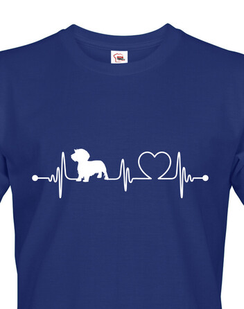 Pánské tričko Hrubosrstý jezevčík tep