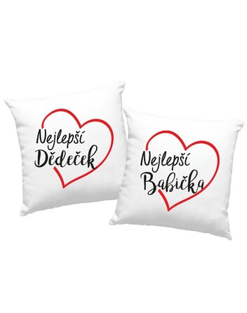 Párové polštáře Nejlepší babička a dědeček