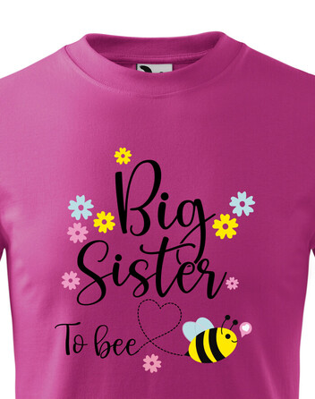 Dětské tričko s potiskem Big sister to bee
