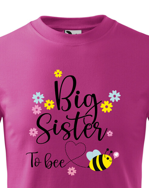 Dětské tričko s potiskem Big sister to bee
