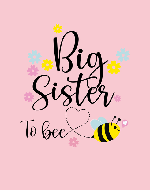 Body s potiskem Big sister to bee