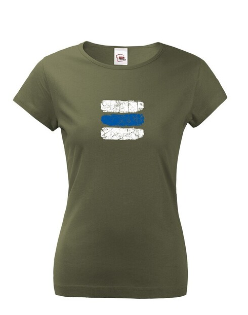 Dámské tričko Turistická značka - modrá