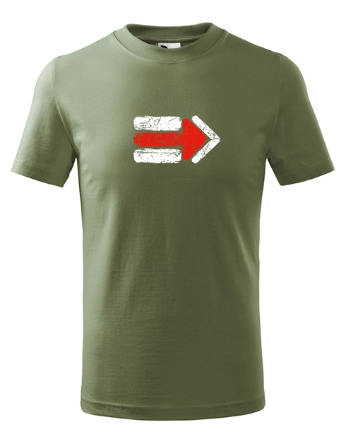 Dětské tričko Turistická šipka - červená