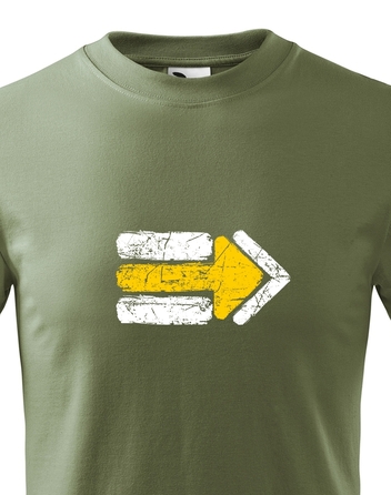 Dětské tričko Turistická šipka - žlutá