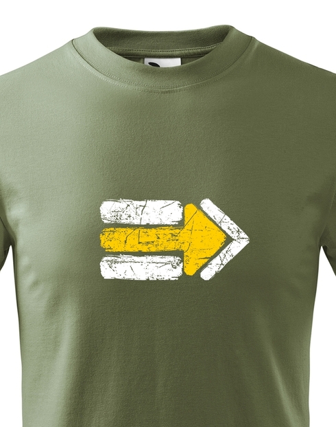 Dětské tričko Turistická šipka - žlutá