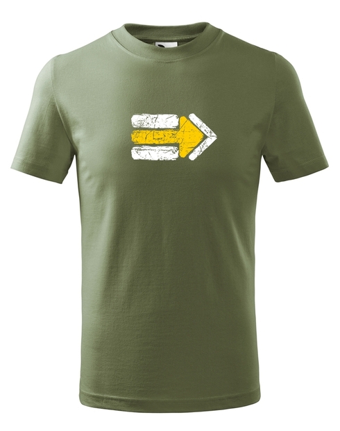 Dětské tričko Turistická šipka - žlutá