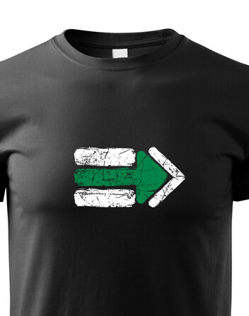 Dětské tričko Turistická šipka - zelená