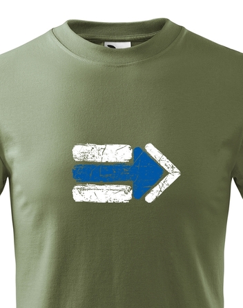 Dětské tričko Turistická šipka - modrá