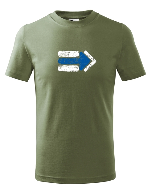 Dětské tričko Turistická šipka - modrá