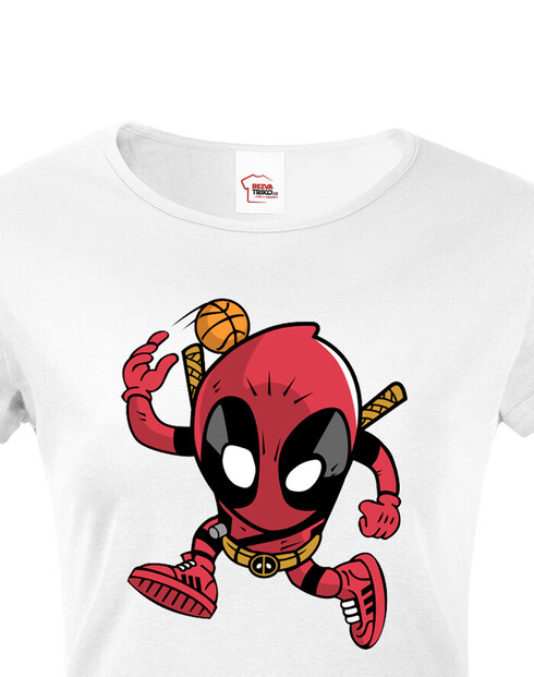 Dámské tričko Deadpool basketbal